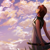 Main 3286437100 anime girl with a sword sky gazing 4960 1920x1080 mm 100